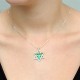 Silver & Enamel Star of David Necklace